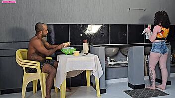 I spent time with my friend's husband while she went out to buy some milk