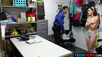 Officer Tommy chooses to show the young burglar what a massive cock can achieve in the office