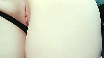 Classmate in short dress bent over in the car for pussy and anal licking