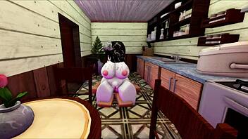 Wife makes meal then takes monster cock in big ass