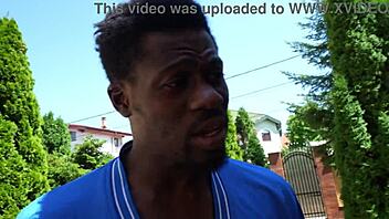 Red-haired petite 18+ slut Pixxxie experiences first DVP with huge black cocks in EKS413