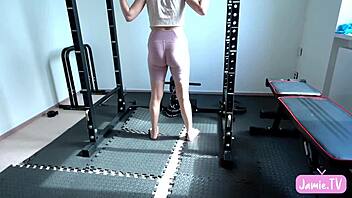 Wanna join my gorgeous gym session with deep blowjob and fucking outdoors, cute brunette?