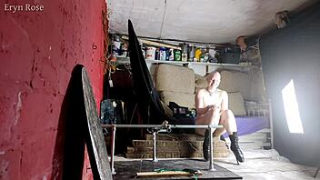 behind the scenes of eryn getting bound naked on one bar prison