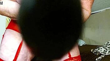 Fucking Myself in Lingerie Then You Get to Eat Hairy Mature Pussy Close Up