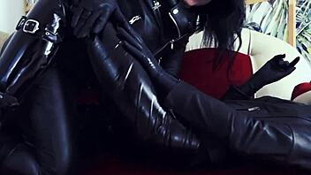 Whoa, Leather Fun at the Office with Group Action!