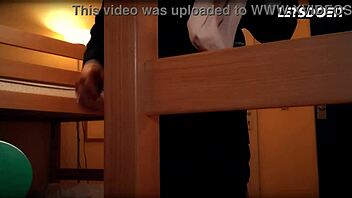 Pervert Businessman Fucks Young Hostel Roommate With Doggystyle Blowjob And Cum In Mouth