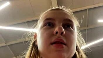 hey check out this busty teen getting anal training and intense pussy fingering in the gym until orgasm