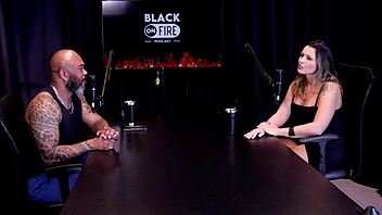 In a steamy outdoor session, Agatha Mama teases in sheer red lingerie during a wild public domination game.