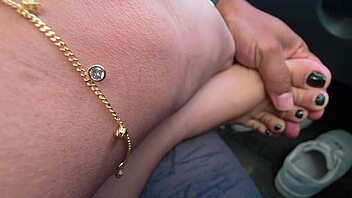 Touch her feet and ass in public while she rests in my car!