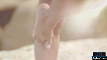 Two petite Ukrainian milf models Ariel and Sofi Ka strip naked outdoors in bikinis