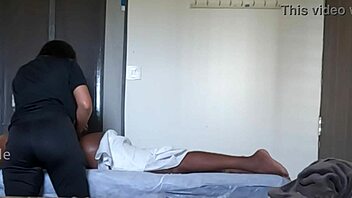 hidden cam catches intense massage session leading to surprising happy ending in part 4