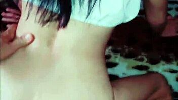 Wife in lingerie fucks passionately from behind in homemade video