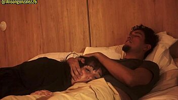 tired stepsister rests on my lap but i end up face fucking her with facial cumshot in this chubby argentinian amateur blowjob scene