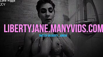 liberty jane casually explores solo dildo play leading to a huge orgasm in lukes pov filming