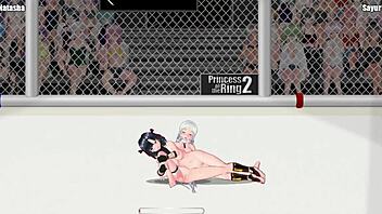 i feel the intensity in this princess of the ring 2 catfight between natasha and sayuri