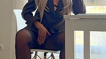 Hey, check out this collection of someone enjoying pantyhose moments with glasses and student vibes