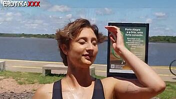 omg sadira hotwife is out flashing and fucking for that epic cumwalking facial scene