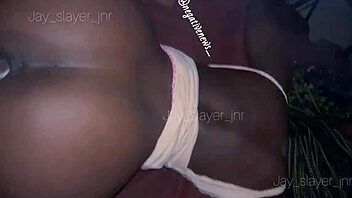 Big ass ebony with fat pussy gets drilled missionary and doggy until squirting at 4am in naija porn