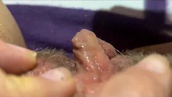 Big clit orgasm closeup
