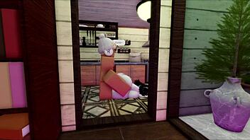 Wife makes meal then takes monster cock in big ass