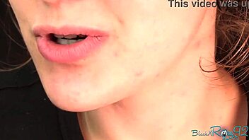 brunette milf in glasses gives whispered dirty talk instructions for jerk off session