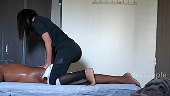 hidden cam catches intense massage session leading to surprising happy ending in part 4