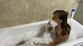 Suggesting a Relaxing Moment Singing in the Bath