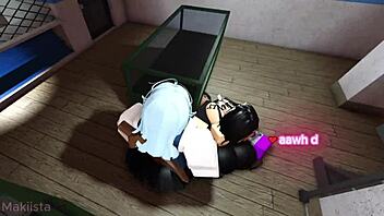 the woman left her friend outside the shop and caught the saleswoman riding that bbc so she joined in to grope and fuck him too