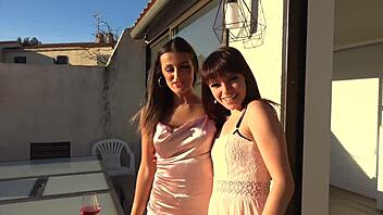 Hey, Lylou was just waiting to meet Tiny in this French European lingerie encounter with beautiful brunettes.