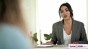 big tits blonde rims petite latina in 69 pussy licking session with ass fingering and face sitting