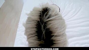 skinny blonde teen craves not brother's huge cock for taboo pov fuck