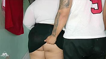 this curvy asian whore with big ass and tits rides cowgirl then gets creampie after intense doggystyle pounding