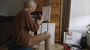 painting a delicate flower in a calm narrative style