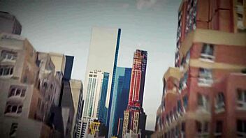 Spiderman and Gwen meet on the roof in an adventurous encounter