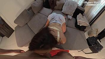 Sexy Latina Tahlia Lane feels so passionate riding that monster cock, loving every deep thrust.