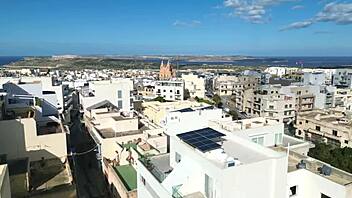 blonde slut daisy teases with outdoor poolside ass worship