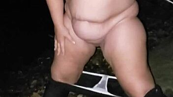 Big Titty Milf Boldly Strips And Masturbates Outdoors