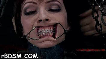 Gagged and Bounded Babe Needs Wild Cunt Pleasuring in Rough Bdsm Bondage