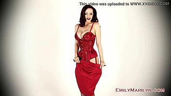 emily marilyn showcases leg tease modeling in heels