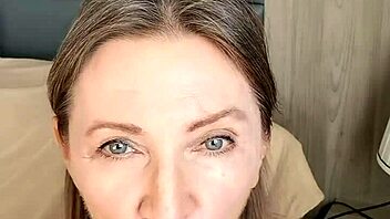 Busty milf says, I'll surprise you with my two cocks in this homemade POV action.