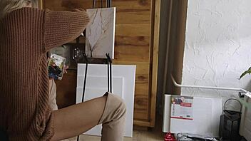 painting a delicate flower in a calm narrative style