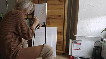 painting a delicate flower in a calm narrative style