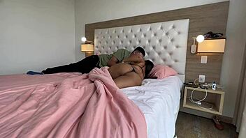 Oh yeah, pounding my hot colombian best friend in the bedroom with those big natural tits!