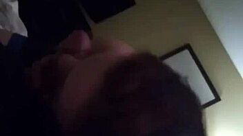 Sexy brunette ex contrasts her big tits while swallowing massive cock and cum eagerly.