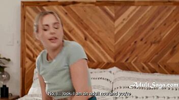 Remote Control Romp Turns Wild with Beautiful Teen Anna Claire Clouds Riding Huge Black Cock in Interracial Action