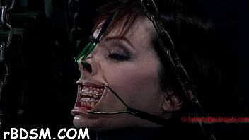 Gagged and Bounded Babe Needs Wild Cunt Pleasuring in Rough Bdsm Bondage