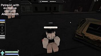 Hey, I found this precious girl and fucked her wild in Roblox Criminality condo.