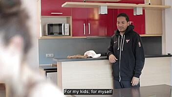 i can't believe if this burglar steals your tv you just end up fucking him in wild interracial roleplay on the desk