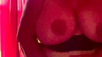 Hot sexy nena teases with lingerie and big tits leading to explosive cumshot.