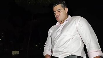 hey yuri gaúcho, that hot brazilian boss got so horny he flashed his monster cock and jerked off outdoors until cumming hard